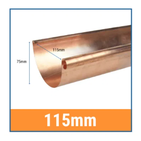 Infinity Copper Gutters 115mm Half Round