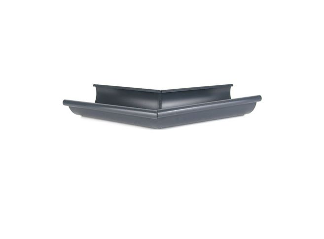 125mm Half Round Anthracite Grey Galvanised Steel 135degree  External Gutter Angle