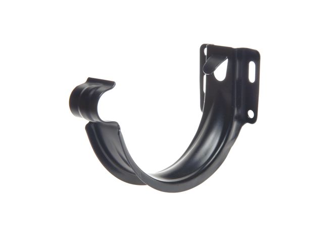 150mm Half Round Black Galvanised Steel Short-back Fascia Bracket