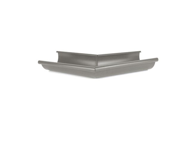 125mm Half Round Dusty Grey Galvanised Steel 135degree External Gutter Angle