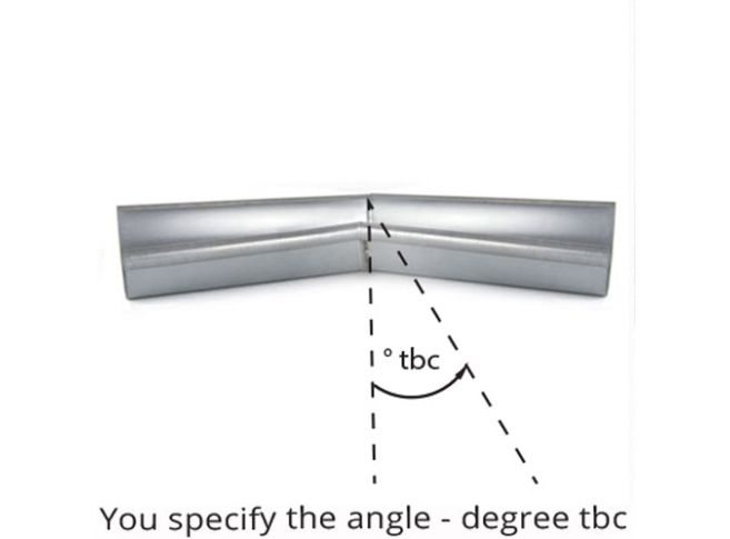 125mm Half Round Galvanised Steel degree 'to be confirmed' Internal Gutter Angle
