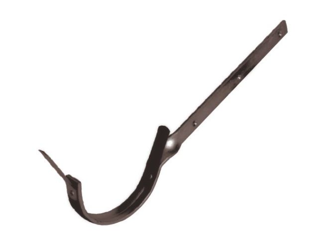 125mm Half Round Sepia Brown Galvanised Steel Side Fix Rafter Bracket 