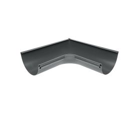 125mm Anthracite Steel Half Round 90° Internal Angle