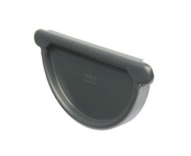 125mm Anthracite Steel Half Round Stopend