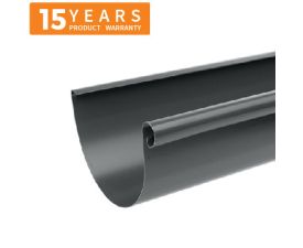 125mm Half Round Anthracite Grey Galvanised Steel Gutter 3m Length