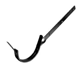 125mm Half Round Black Coated Galvanised Steel Side Fix Rafter Bracket 