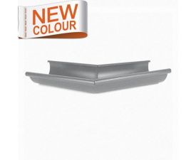 125mm Half Round RAL 9007 'Grey Aluminium' Galvanised Steel 135degree  External Gutter Angle