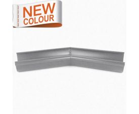 125mm Half Round RAL 9007 'Grey Aluminium' Galvanised Steel 135degree  Internal Gutter Angle