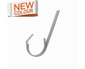 125mm Half Round RAL 9007 'Grey Aluminium' Galvanised Steel Top Fix Rafter Bracket (Bend On Site)