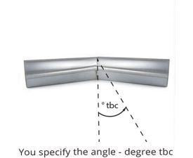 150mm Half Round Galvanised Steel degree 'to be confirmed' Internal Gutter Angle