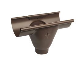 125mm Sepia Brown Steel Half Round 80mm Round Prefab Outlet