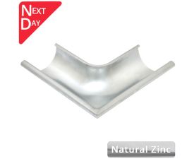 150mm Half Round Natural Zinc 90degree  External Gutter Angle