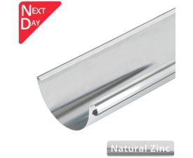 150mm Half Round Natural Zinc Gutter 3m Length