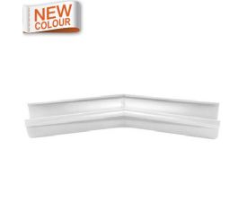 125mm White Steel Half Round  135° Internal Angle
