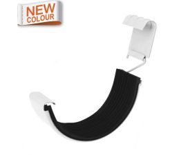 125mm White Steel Half Round Union Connector